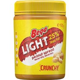 Bega Light Peanut Spread Crunchy  470g