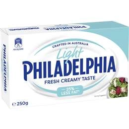 Philadelphia Light Cream Cheese Block 250g