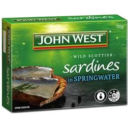 John West Wild Brisling Sardines In Springwater 110g