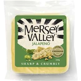 Mersey Valley Jalapeno Cheddar Cheese Block  235g