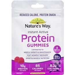 Nature's Way Instant Active Protein Gummies Berry Citrus Flavour 40 Pack