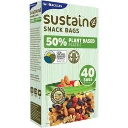 Hercules 50% Plant Based Snack Bags  40 Pack