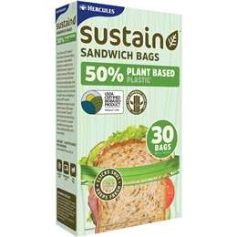 Hercules Sustain 50% Plant Based Sandwich Bags 30 Pack