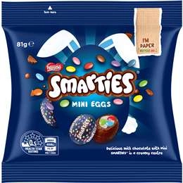 Smarties Easter Milk Chocolate Mini Eggs Bag 81g