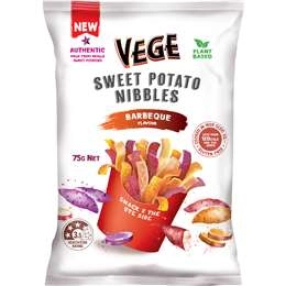 Vege Chips Sweet Potato Nibbles Barbeque Flavour 75g