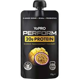 Yopro Perform 20g Protein Mango Passionfruit Yoghurt Pouch 175g