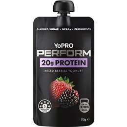 Yopro Perform 20g Protein Mixed Berries Yoghurt Pouch 175g