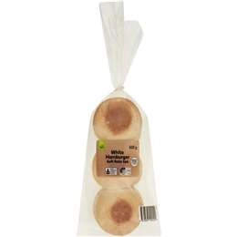 Woolworths Jumbo White Hamburger Roll  6 Pack