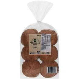 Woolworths Wholemeal Bread Roll  6 Pack