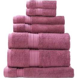 Renee Taylor Brentwood 650GSM Cotton 7 Piece Towel Set Rosebud