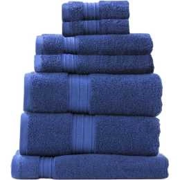 Renee Taylor Brentwood 650GSM Cotton 7 Piece Towel Set Royal