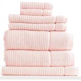 Renee Taylor Cambridge 650 GSM 7 Piece Textured Towel Packs Primrose