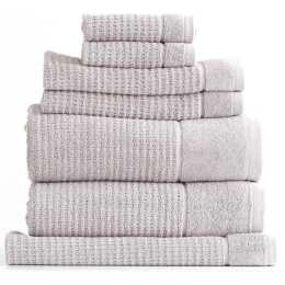 Renee Taylor Cambridge 650 GSM 7 Piece Textured Towel Packs Pumice Stone