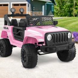 Mazam Kids Ride On Car Jeep Pink Electric Vehicle Toy Remote Cars Gift 12V LED Light