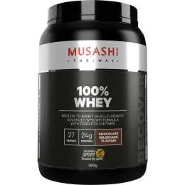 Musashi 100% Whey Protein Powder Chocolate Milkshake 900g