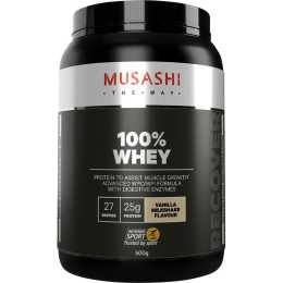 Musashi 100% Whey Protein Powder Vanilla Milkshake 900g