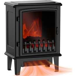 Advwin 1800W Electric Fireplace Heater with 3D Realistic Flame Effect