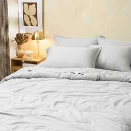 Sheraton Luxury Bamboo Luxe Quilt Cover Set Silver Queen