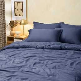 Sheraton Luxury Bamboo Luxe Quilt Cover Set Deep Blue Queen