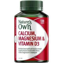 Nature's Own Calcium Magnesium & Vitamin D3 120 Tablets