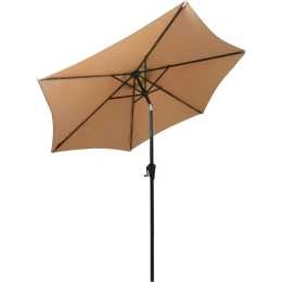 Centra 2.7M Outdoor Umbrella Garden Beach Stand Tilt Patio Deck Pole UV Khaki