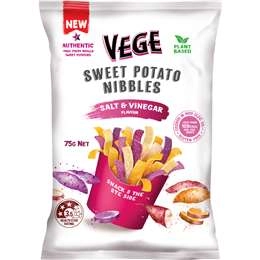 Vege Chips Sweet Potatoe Nibbles Salt & Vinegar Flavour 75g