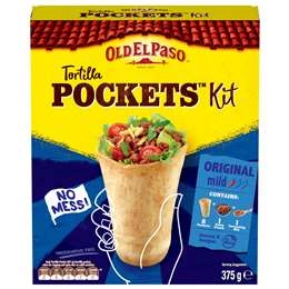 Old El Paso Tortilla Pockets Kit Original Mexican Style 375g