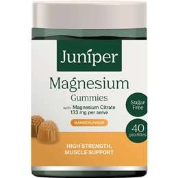 Juniper Magnesium Gummies Mango Flavour 40 Pack