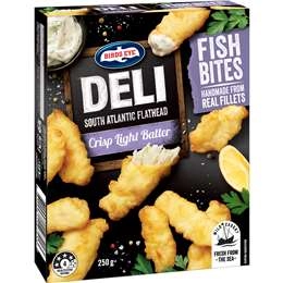 Birds Eye Deli Flathead Fish Bites Crisp Light Batter 250g