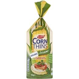 Real Foods Corn Thins Sesame 150g