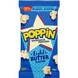 Poppin Microwave Popcorn Lite Butter Flavour 85g