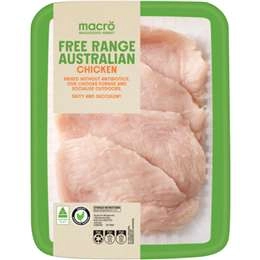 Macro Free Range Chicken Breast Schnitzel 500g