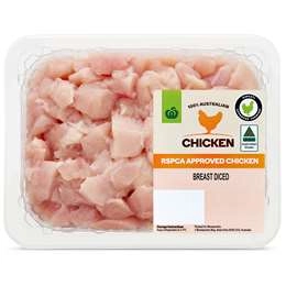 Woolworths Rspca Approved Diced Chicken Breast 1kg