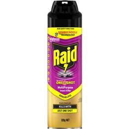 Raid One Shot Multipurpose Insect Killer Spray Odourless 320g