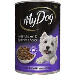 My Dog Tender Chicken & Vegetables In Gravy Sauce Wet Dog Food Can 400g