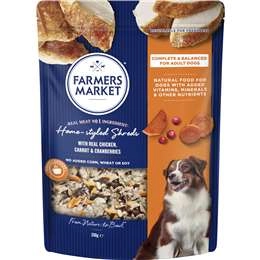 Farmers Market Adult Chilled Fresh Dog Food Homestyle Shreds Real Chicken 250g