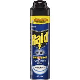 Raid One Shot Flying Insect Killer Spray Odourless 320g