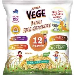 Vege Chips Mini Rice Crckers Multipack 12 Pack