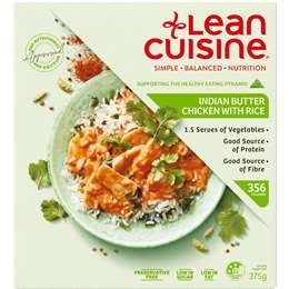 Lean Cuisine Indian Butter Chicken With Rice Frozen Meal 375g