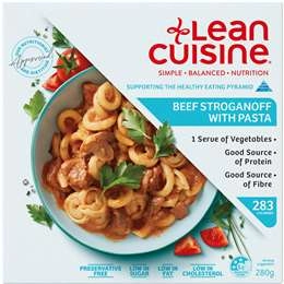 Lean Cuisine Beef Stroganoff With Pasta Frozen Meal 280g