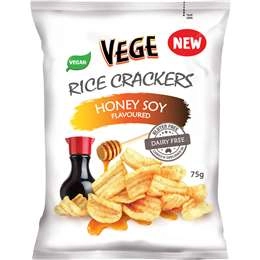 Vege Chips Rice Crackers Honey Soy  75g