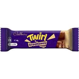 Cadbury Twirl Breakaway Wafer Milk Chocolate Bar 40g