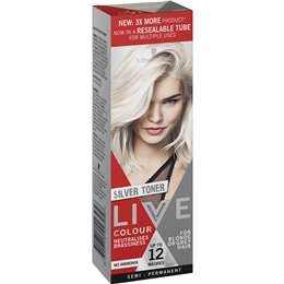 Schwarzkopf Live Colour Silver Hair Dye Silver Toner Semi Permanent Each