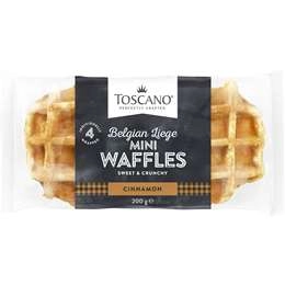 Toscano Mini Cinnamon Waffles 200g  4 Pack