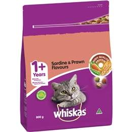 Whiskas Sardine & Prawn Adult Dry Cat Food 800g