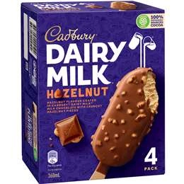 Cadbury Dairy Milk Hazelnut Sticks  4 Pack