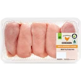 Woolworths Chicken Bulk Buy Breast Fillets Skinless 1.5kg - 1.7kg