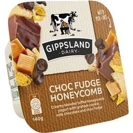 Gippsland Dairy Choc Fudge Honeycomb Yoghurt 140g