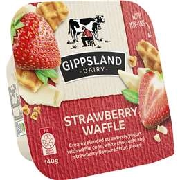 Gippsland Dairy Strawberry Waffle Yoghurt 140g