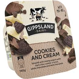 Gippsland Dairy Cookies & Cream Yoghurt 140g